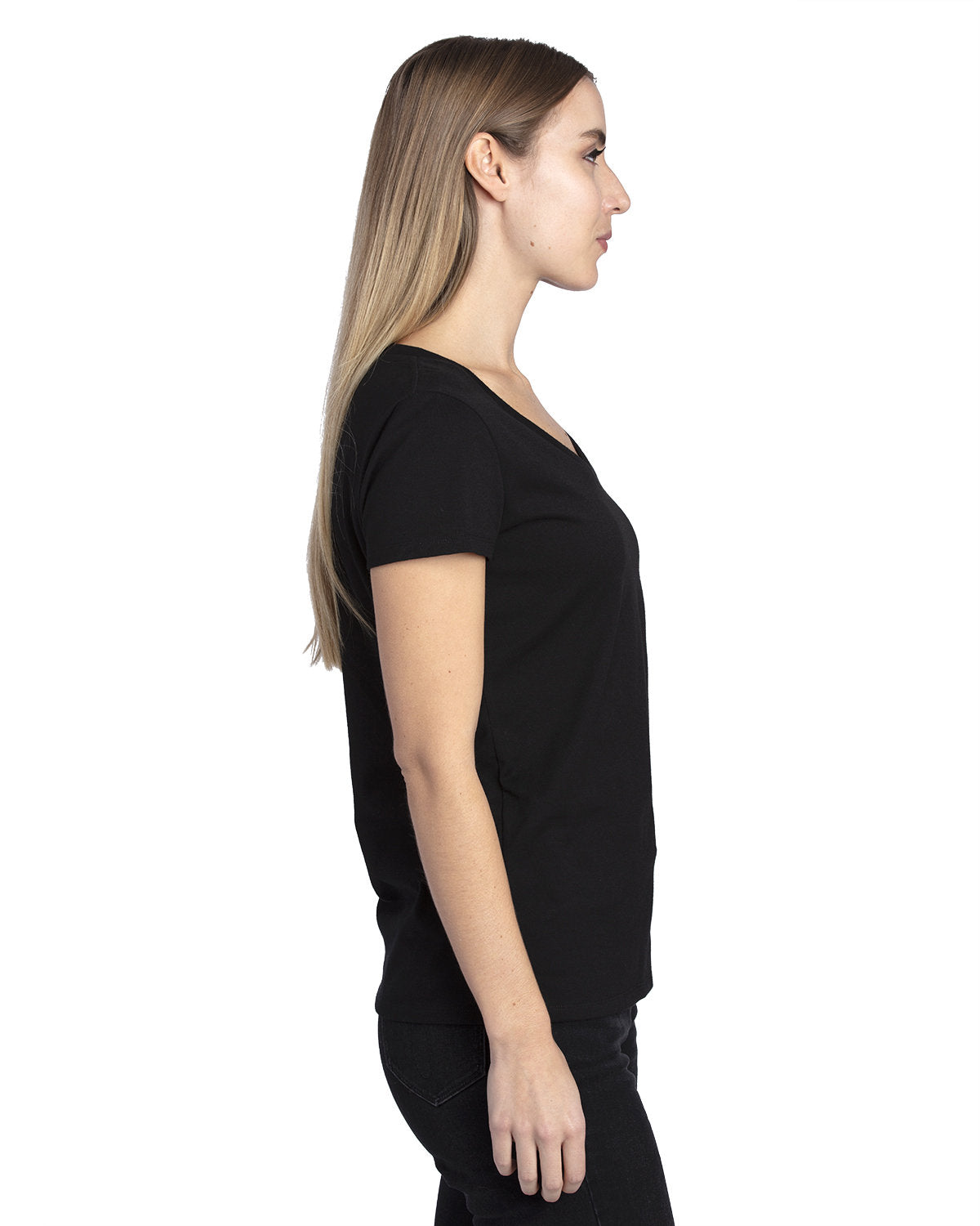 Threadfast Apparel Ladies' Ultimate CVC V-Neck T-Shirt Threadfast Apparel