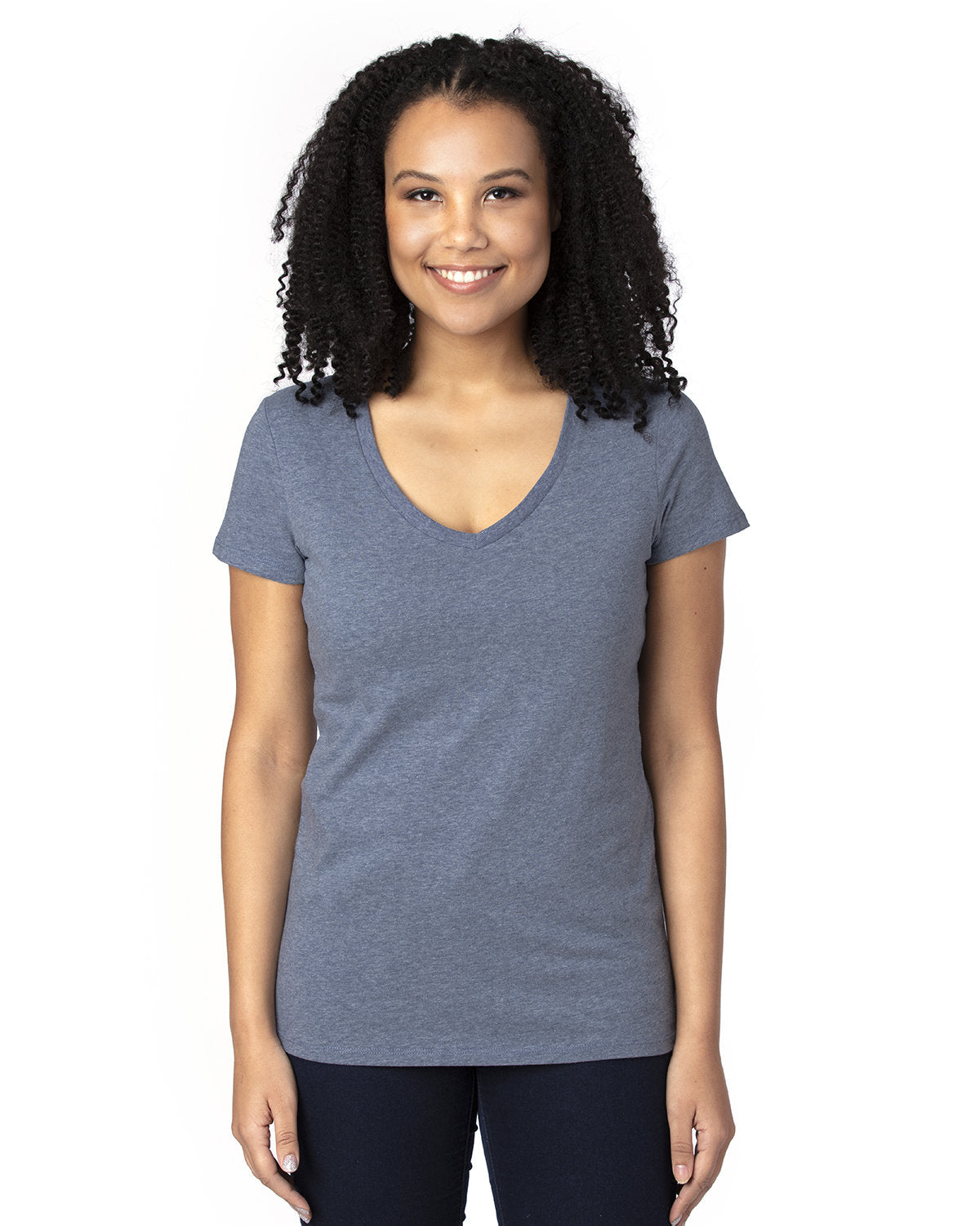 Threadfast Apparel Ladies' Ultimate CVC V-Neck T-Shirt Threadfast Apparel