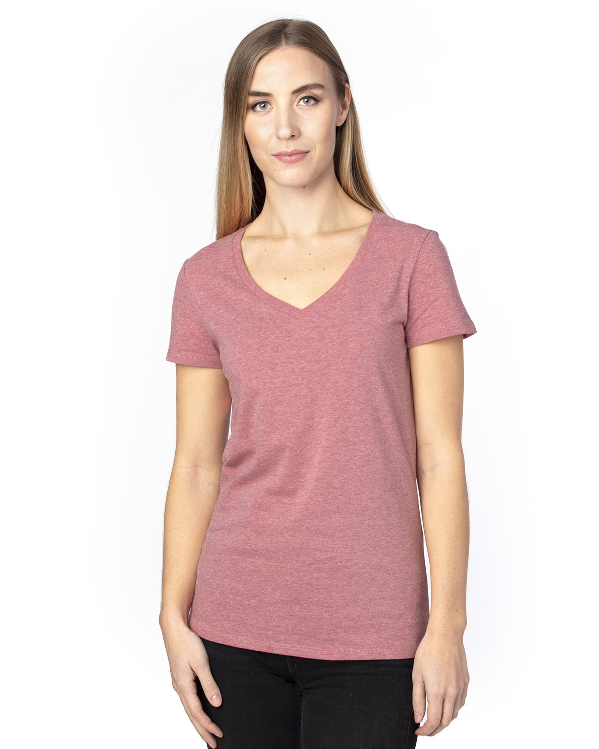 Threadfast Apparel Ladies' Ultimate CVC V-Neck T-Shirt Threadfast Apparel