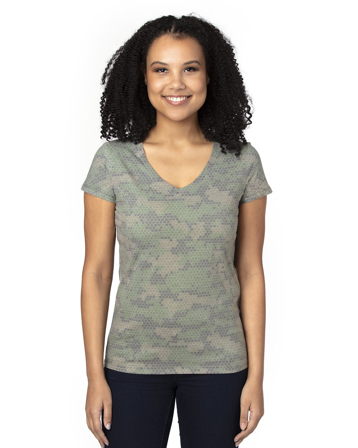 Threadfast Apparel Ladies' Ultimate CVC V-Neck T-Shirt Threadfast Apparel