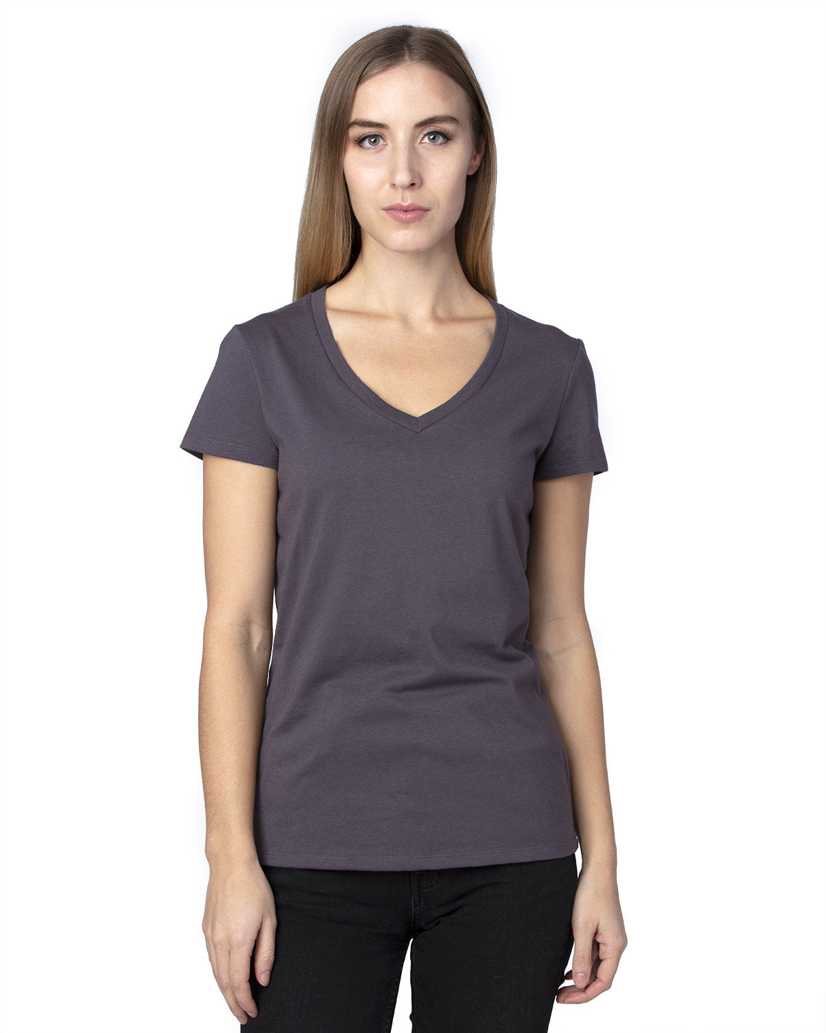 Threadfast Apparel Ladies' Ultimate CVC V-Neck T-Shirt Threadfast Apparel