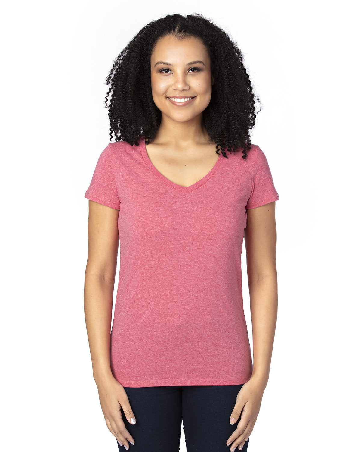 Threadfast Apparel Ladies' Ultimate CVC V-Neck T-Shirt Threadfast Apparel