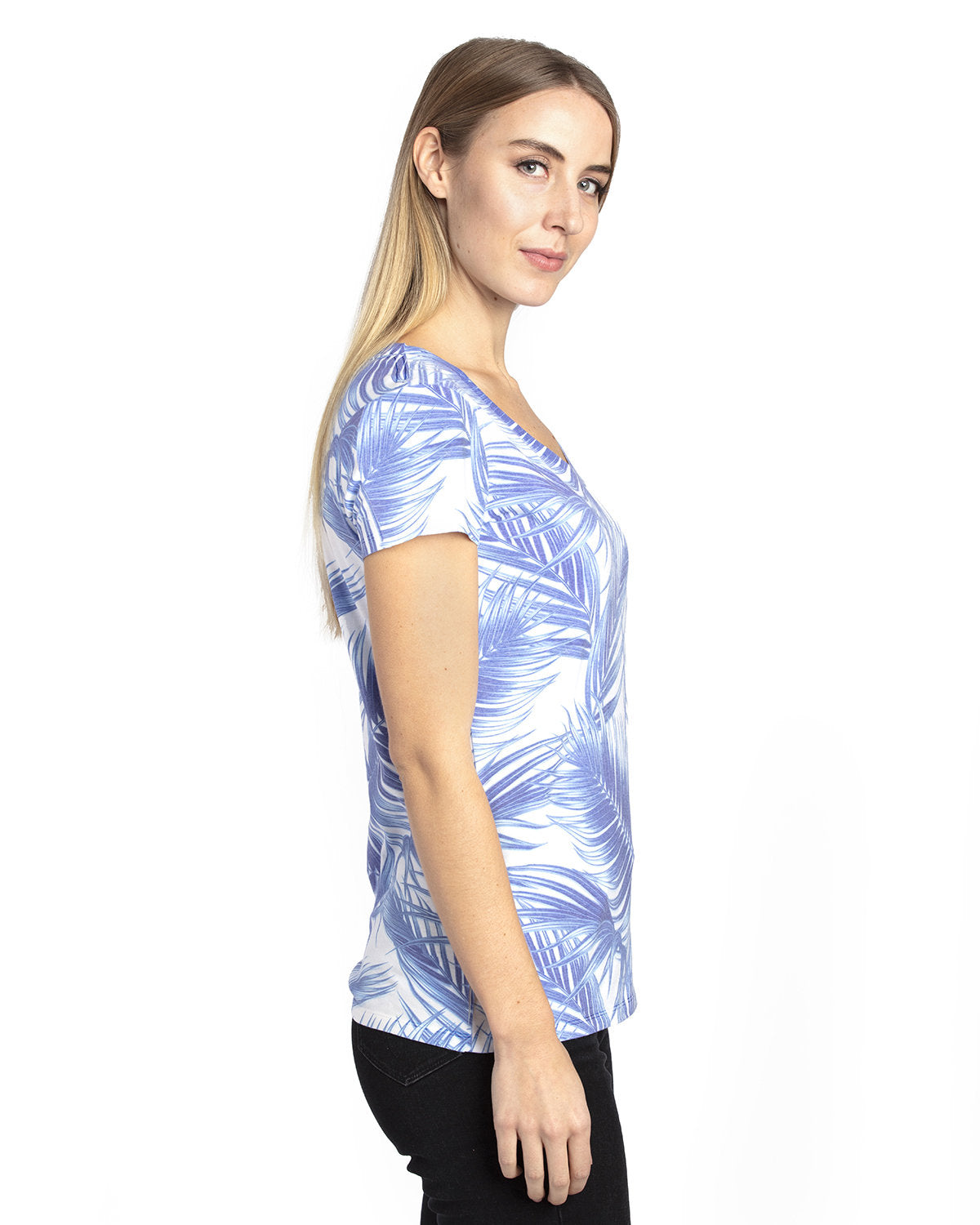 Threadfast Apparel Ladies' Ultimate CVC V-Neck T-Shirt Threadfast Apparel