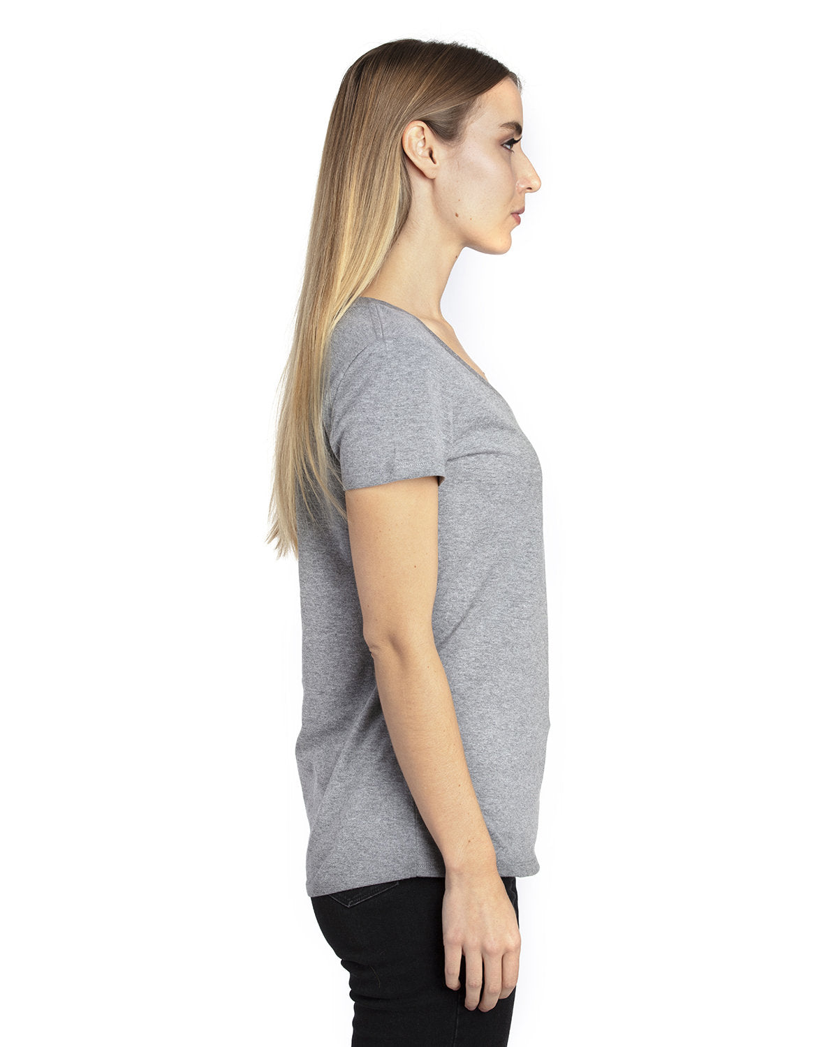 Threadfast Apparel Ladies' Ultimate CVC V-Neck T-Shirt Threadfast Apparel