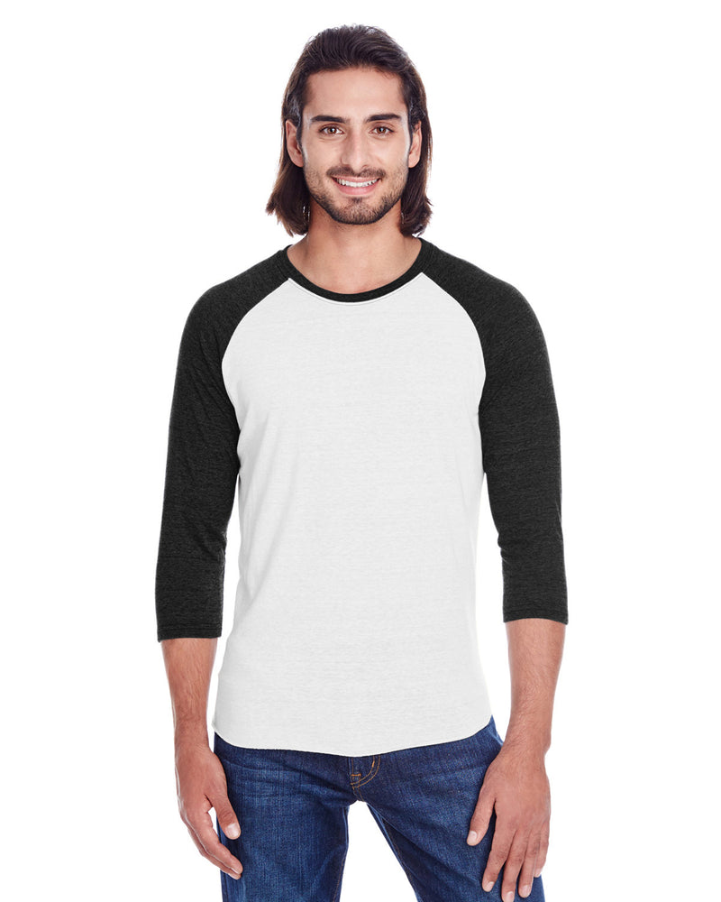 Threadfast Apparel Unisex Triblend 3/4-Sleeve Raglan