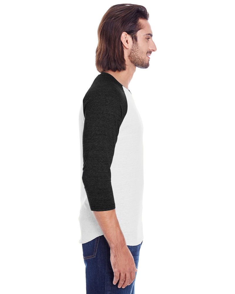 Threadfast Apparel Unisex Triblend 3/4-Sleeve Raglan