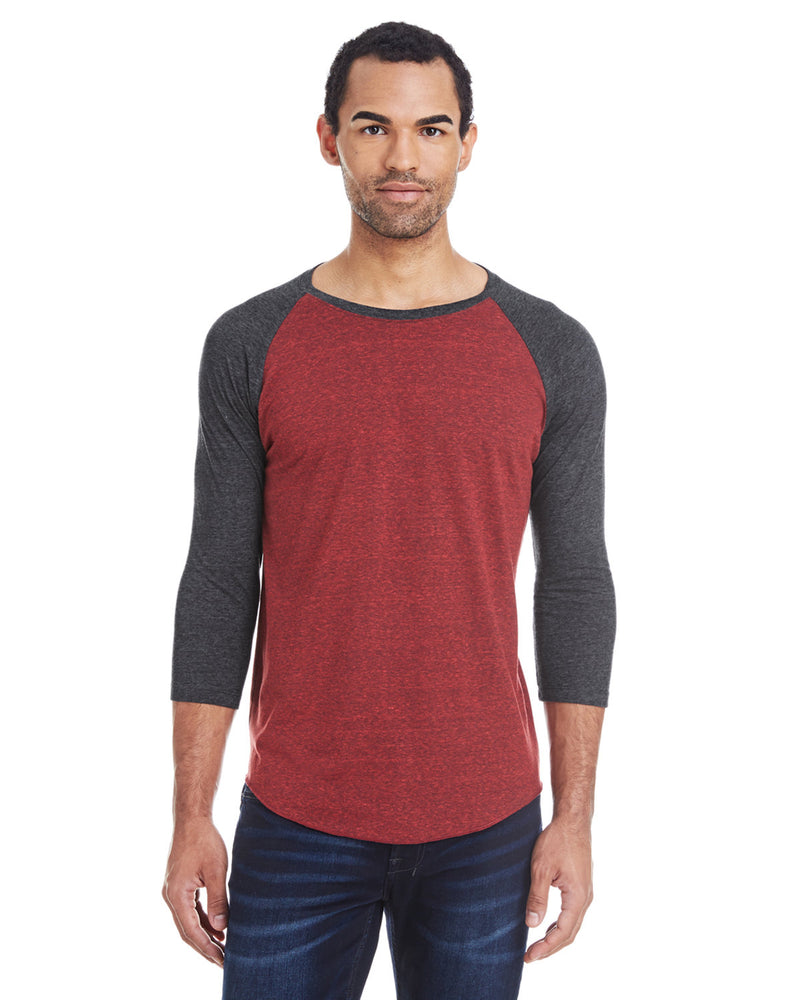 Threadfast Apparel Unisex Triblend 3/4-Sleeve Raglan