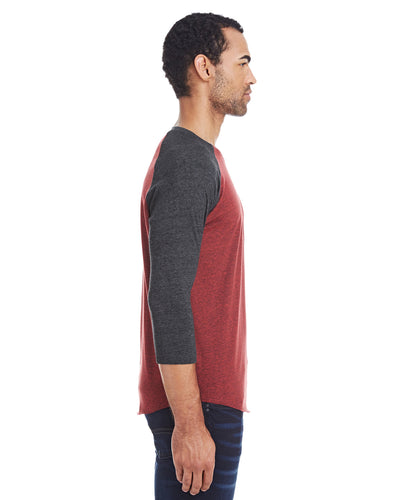 Threadfast Apparel Unisex Triblend 3/4-Sleeve Raglan