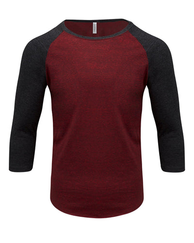 Threadfast Apparel Unisex Triblend 3/4-Sleeve Raglan