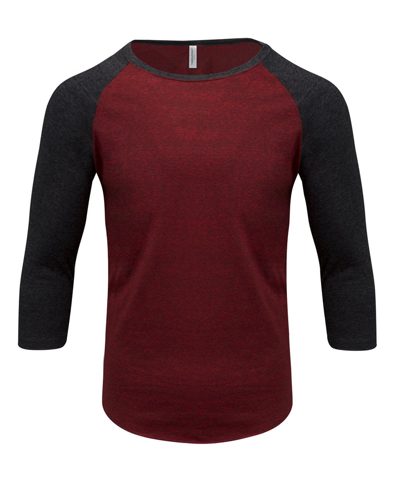 Threadfast Apparel Unisex Triblend 3/4-Sleeve Raglan