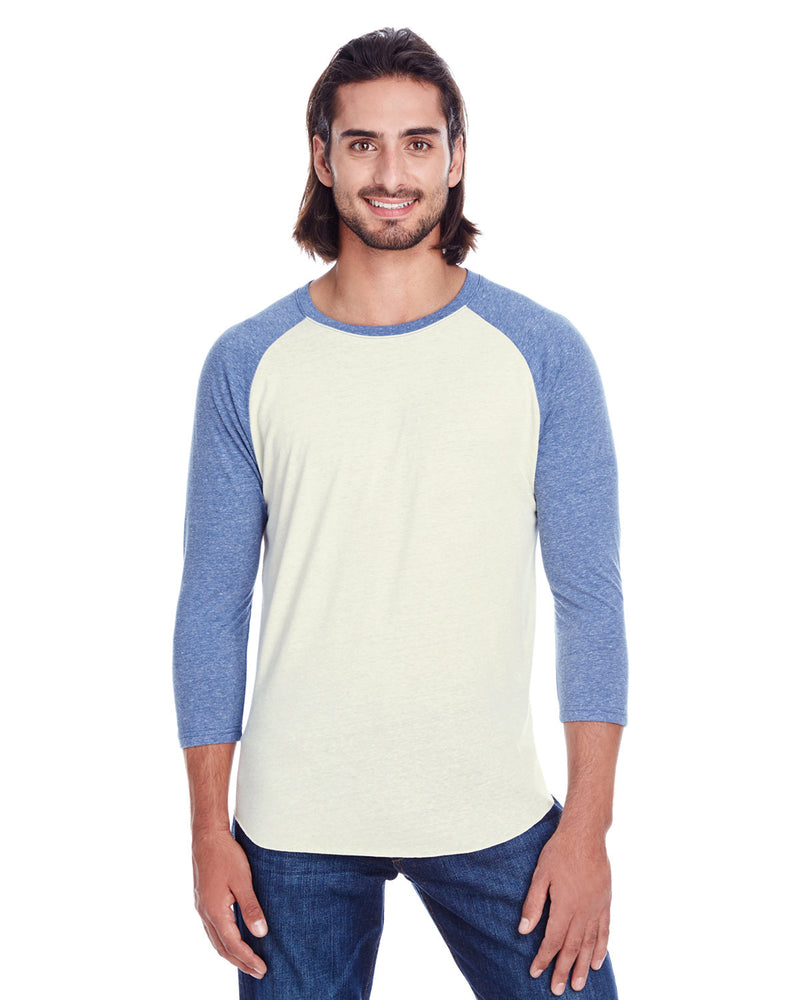 Threadfast Apparel Unisex Triblend 3/4-Sleeve Raglan