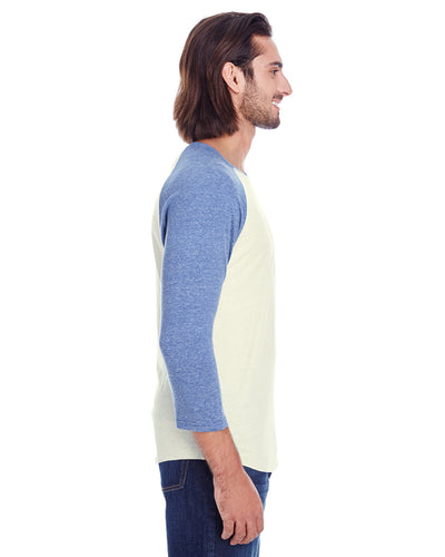 Threadfast Apparel Unisex Triblend 3/4-Sleeve Raglan