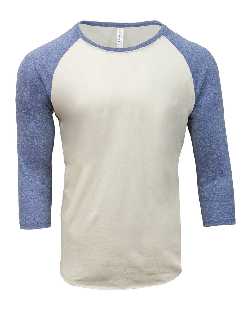 Threadfast Apparel Unisex Triblend 3/4-Sleeve Raglan