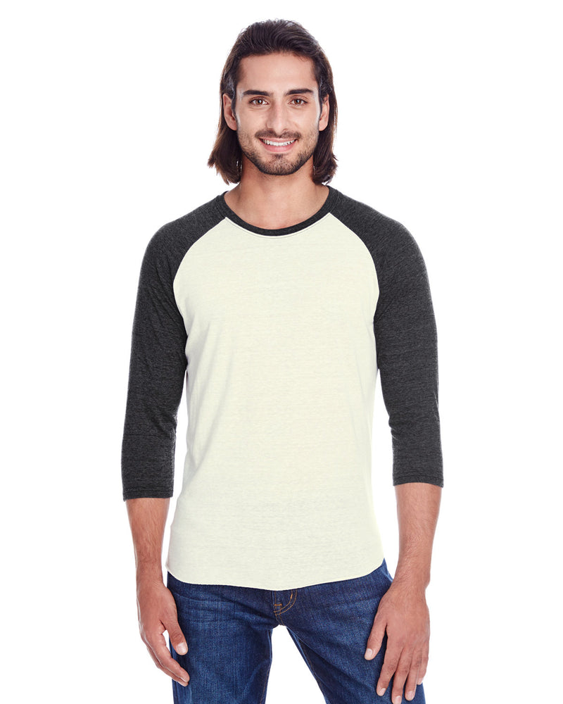 Threadfast Apparel Unisex Triblend 3/4-Sleeve Raglan