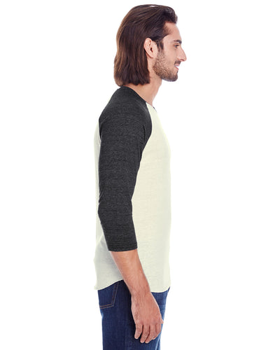 Threadfast Apparel Unisex Triblend 3/4-Sleeve Raglan