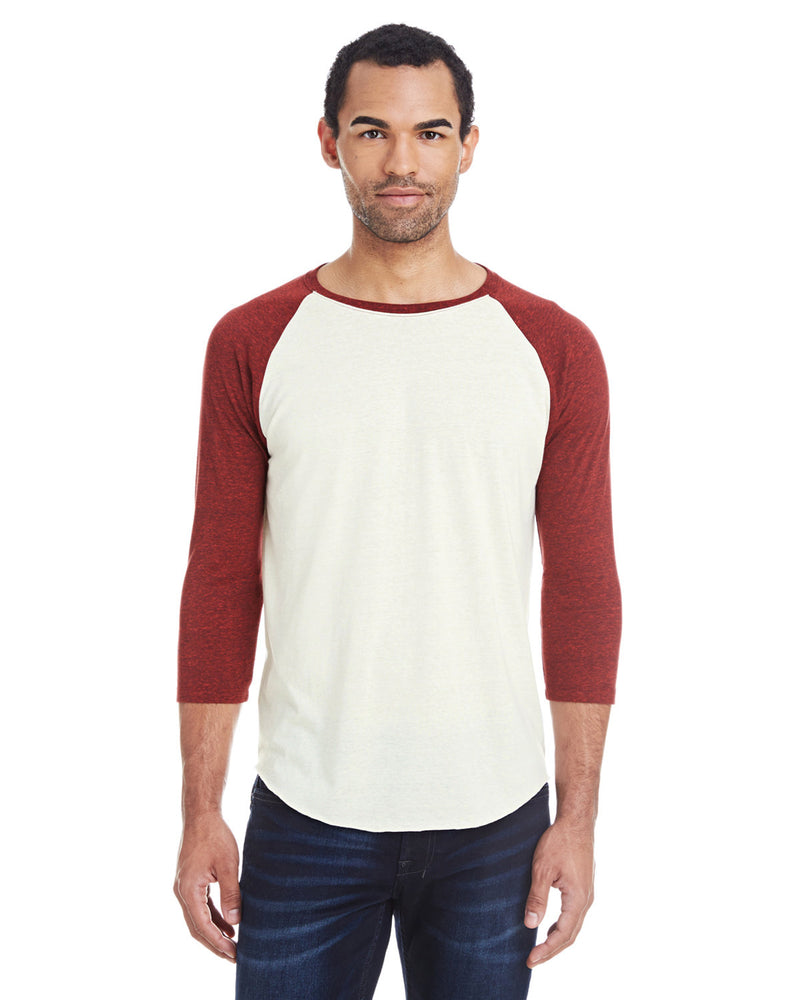 Threadfast Apparel Unisex Triblend 3/4-Sleeve Raglan