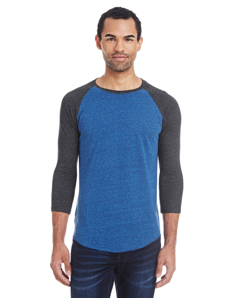 Threadfast Apparel Unisex Triblend 3/4-Sleeve Raglan