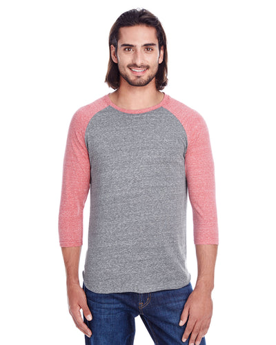 Threadfast Apparel Unisex Triblend 3/4-Sleeve Raglan
