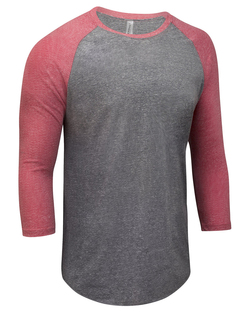 Threadfast Apparel Unisex Triblend 3/4-Sleeve Raglan