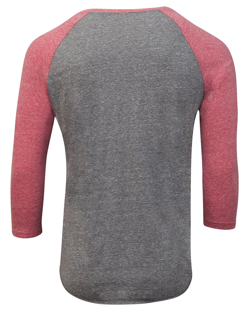 Threadfast Apparel Unisex Triblend 3/4-Sleeve Raglan