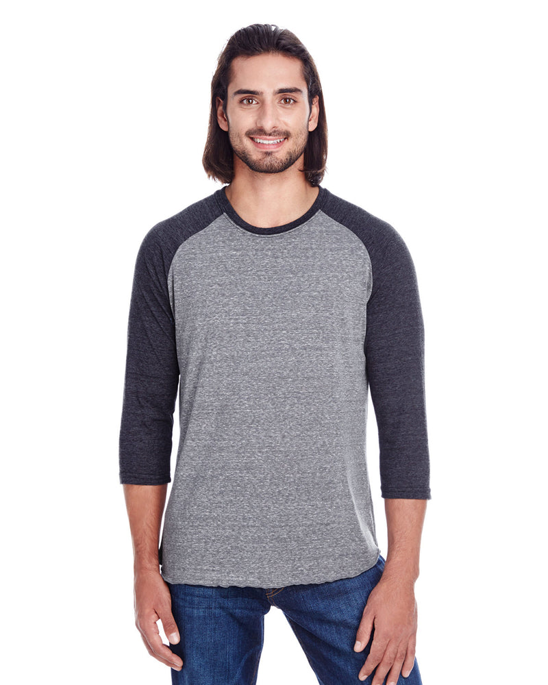 Threadfast Apparel Unisex Triblend 3/4-Sleeve Raglan