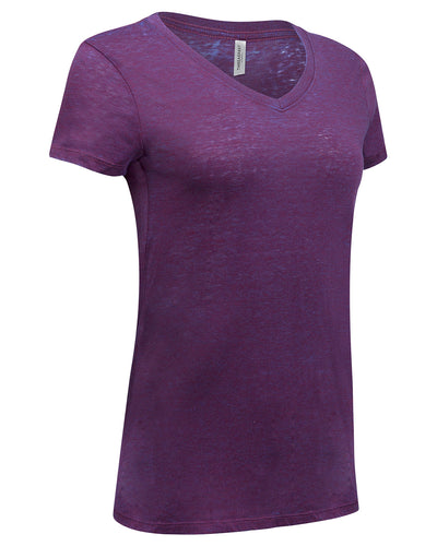 Threadfast Apparel Ladies' Cross Dye Short-Sleeve V-Neck T-Shirt