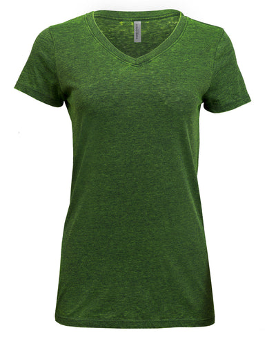Threadfast Apparel Ladies' Cross Dye Short-Sleeve V-Neck T-Shirt