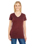 Threadfast Apparel Ladies' Cross Dye Short-Sleeve V-Neck T-Shirt Threadfast Apparel