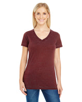 Threadfast Apparel Ladies' Cross Dye Short-Sleeve V-Neck T-Shirt Threadfast Apparel