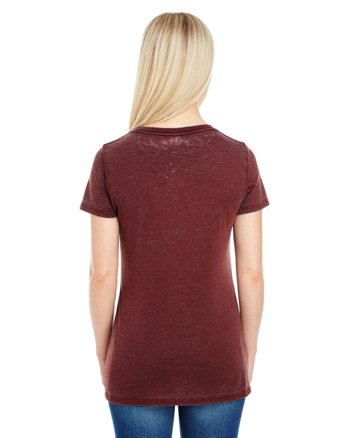 Threadfast Apparel Ladies' Cross Dye Short-Sleeve V-Neck T-Shirt Threadfast Apparel
