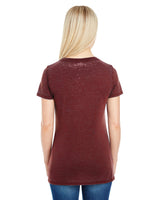 Threadfast Apparel Ladies' Cross Dye Short-Sleeve V-Neck T-Shirt Threadfast Apparel
