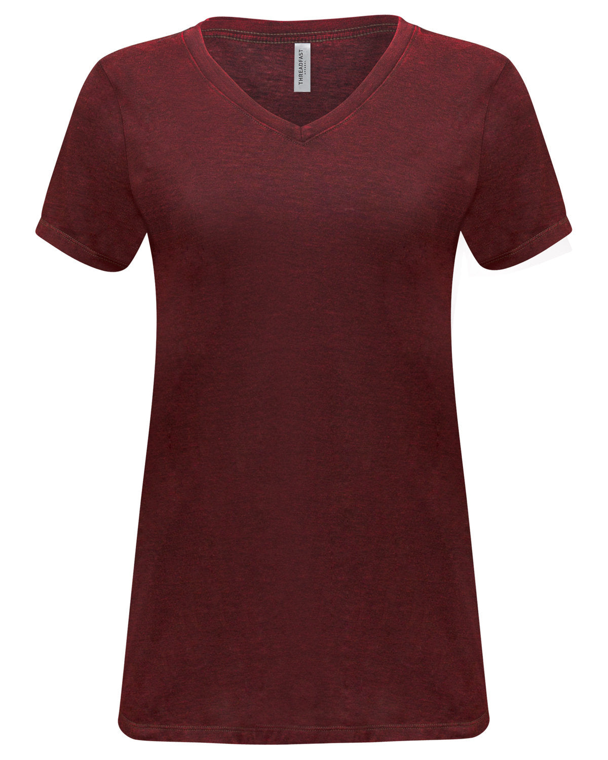 Threadfast Apparel Ladies' Cross Dye Short-Sleeve V-Neck T-Shirt Threadfast Apparel
