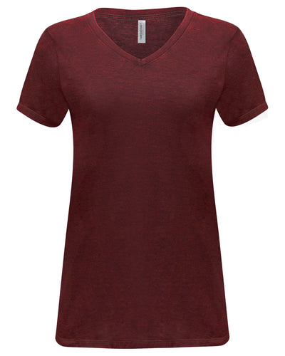 Threadfast Apparel Ladies' Cross Dye Short-Sleeve V-Neck T-Shirt