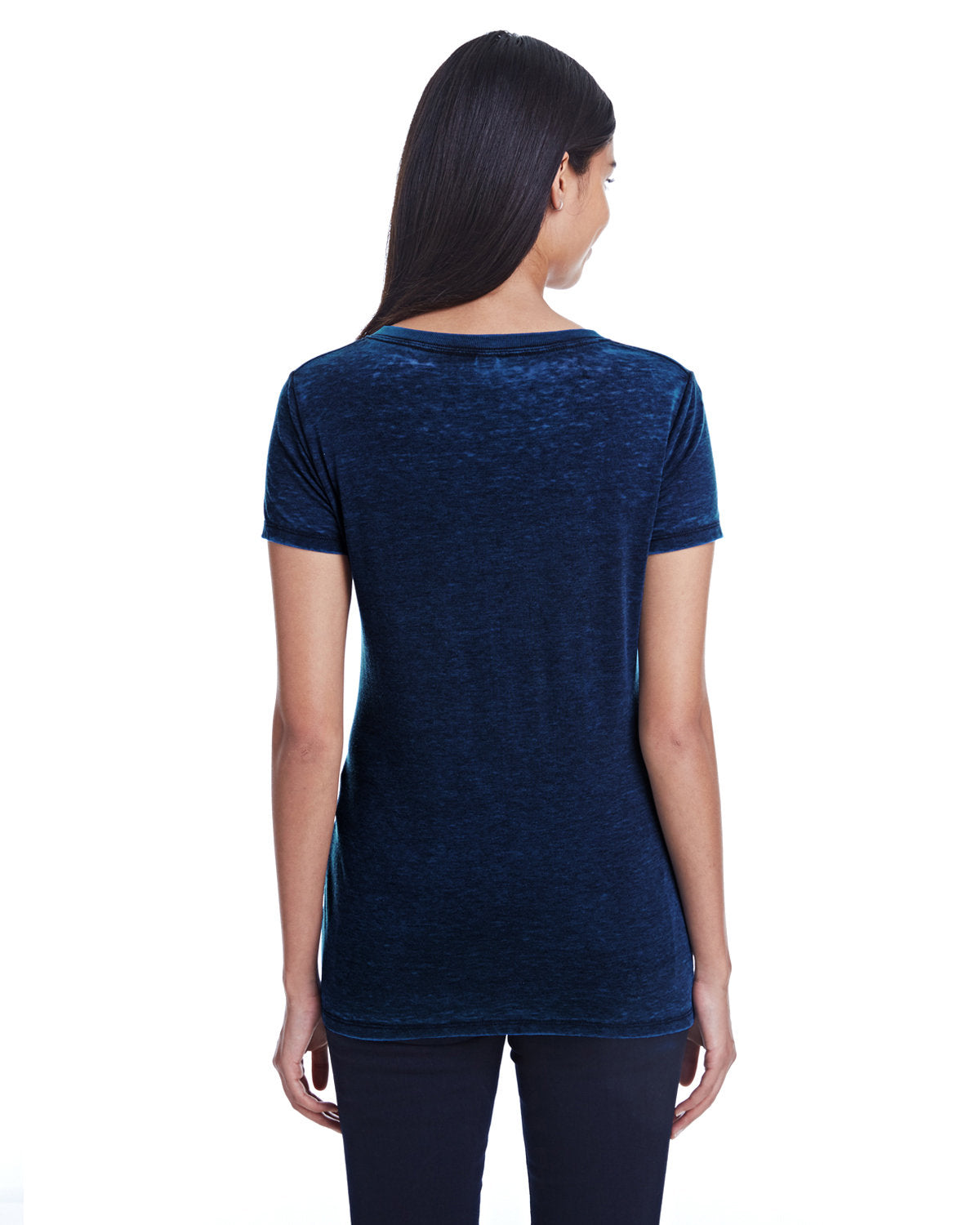 Threadfast Apparel Ladies' Cross Dye Short-Sleeve V-Neck T-Shirt Threadfast Apparel