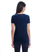 Threadfast Apparel Ladies' Cross Dye Short-Sleeve V-Neck T-Shirt Threadfast Apparel