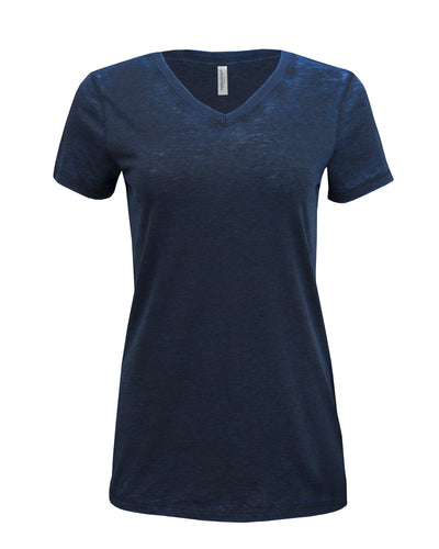 Threadfast Apparel Ladies' Cross Dye Short-Sleeve V-Neck T-Shirt