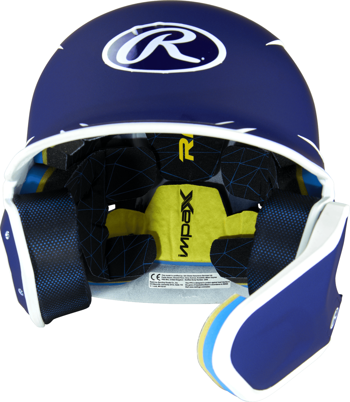 Rawlings Mach Two-Tone Matte Helmet with Adjustable Face Guard - Senior Rawlings