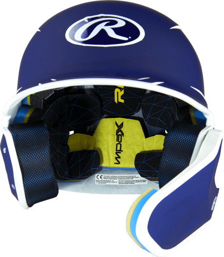 Rawlings Mach Two-Tone Matte Helmet with Adjustable Face Guard - Senior Rawlings