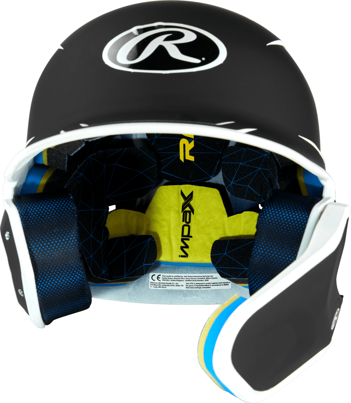 Rawlings Mach Two-Tone Matte Helmet with Adjustable Face Guard - Senior Rawlings