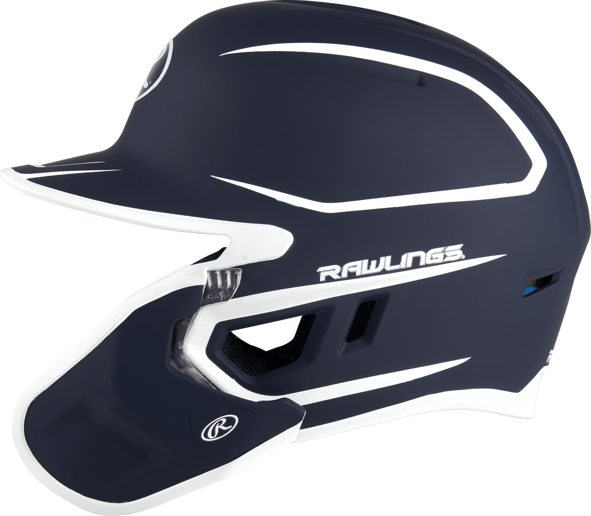Rawlings Mach Two-Tone Matte Helmet with Adjustable Face Guard - Senior Rawlings