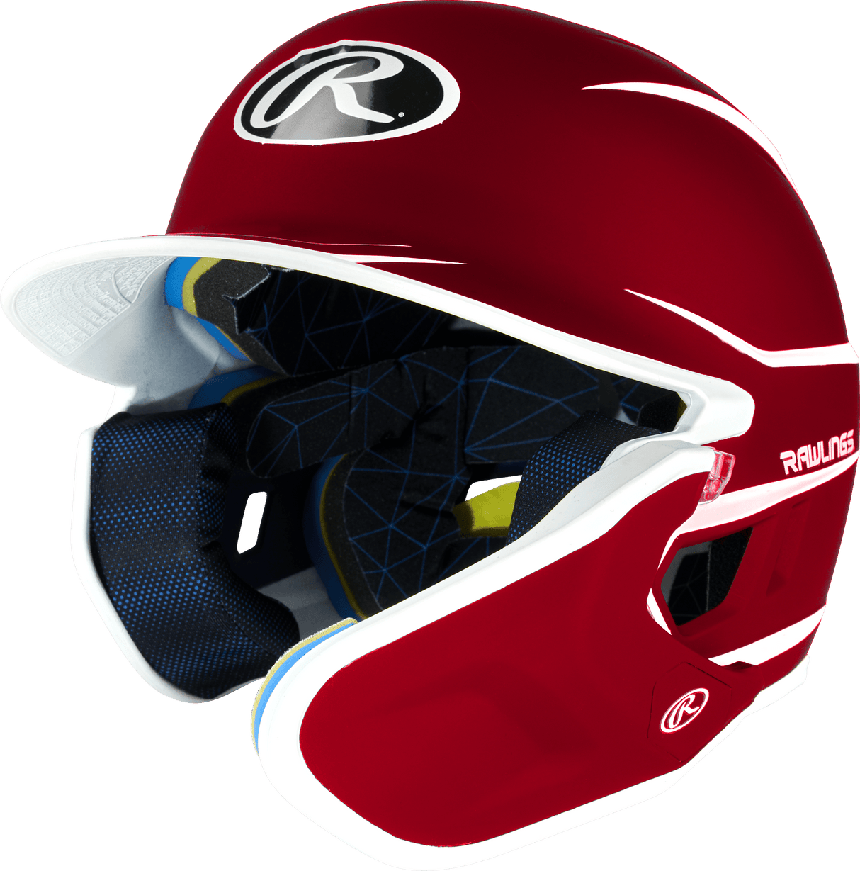 Rawlings Mach Two-Tone Matte Helmet with Adjustable Face Guard - Senior Rawlings