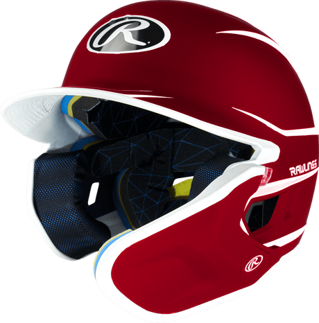 Rawlings Mach Two-Tone Matte Helmet with Adjustable Face Guard - Senior Rawlings