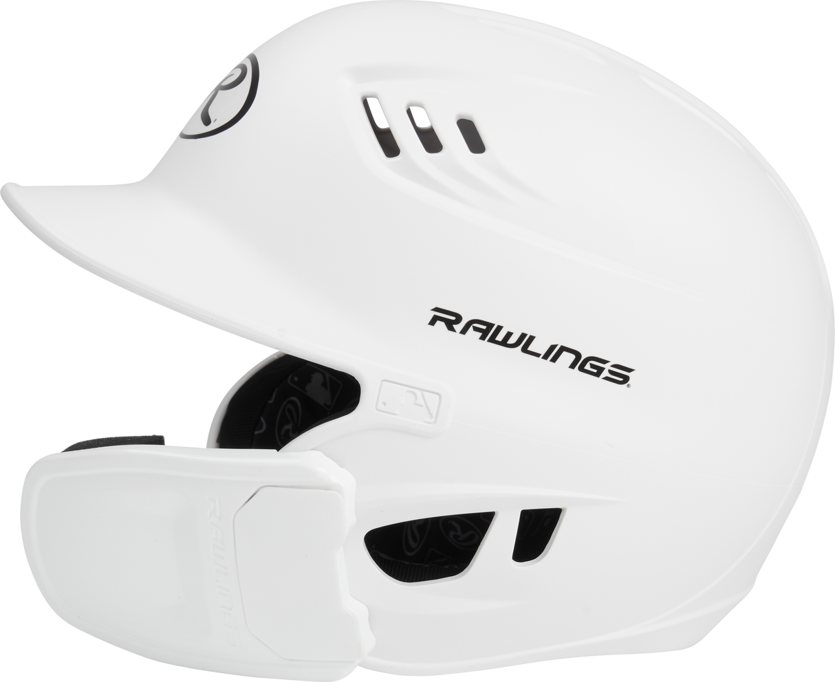 Rawlings R16 1-Tone Junior Baseball Helmet with Reversible Extension - Matte Rawlings