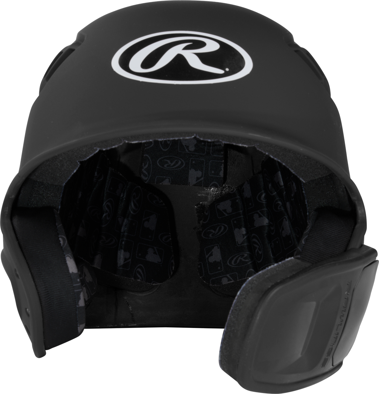 Rawlings R16 1-Tone Junior Baseball Helmet with Reversible Extension - Matte Rawlings
