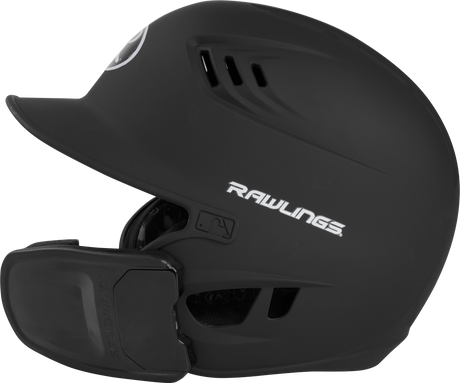 Rawlings R16 1-Tone Junior Baseball Helmet with Reversible Extension - Matte Rawlings