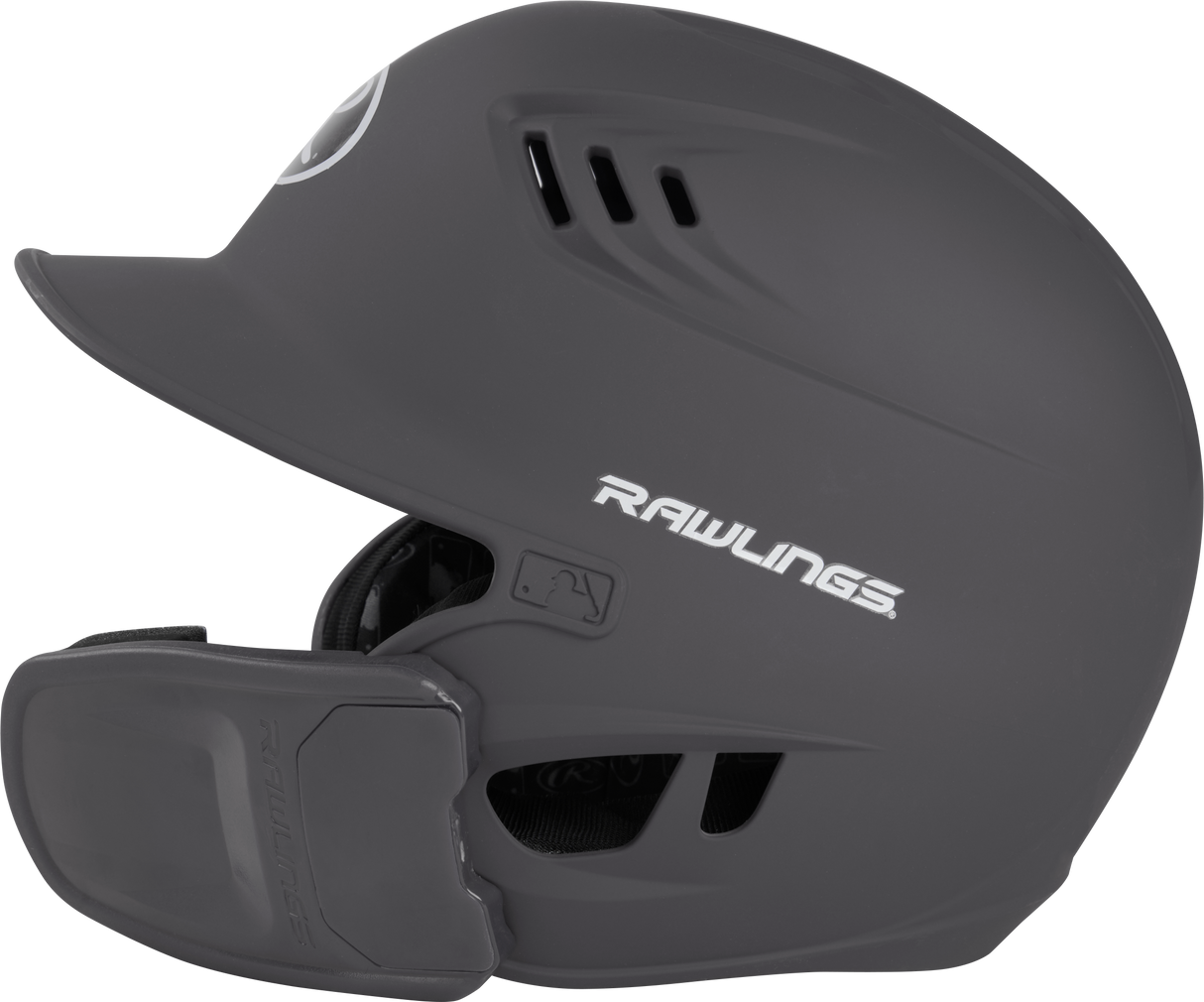 Rawlings R16 1-Tone Junior Baseball Helmet with Reversible Extension - Matte Rawlings