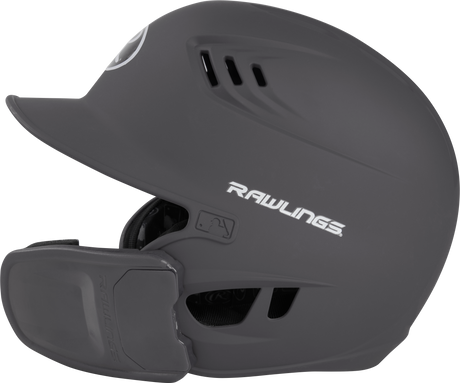 Rawlings R16 1-Tone Junior Baseball Helmet with Reversible Extension - Matte Rawlings