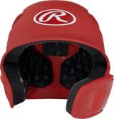 Rawlings R16 1-Tone Junior Baseball Helmet with Reversible Extension - Matte Rawlings
