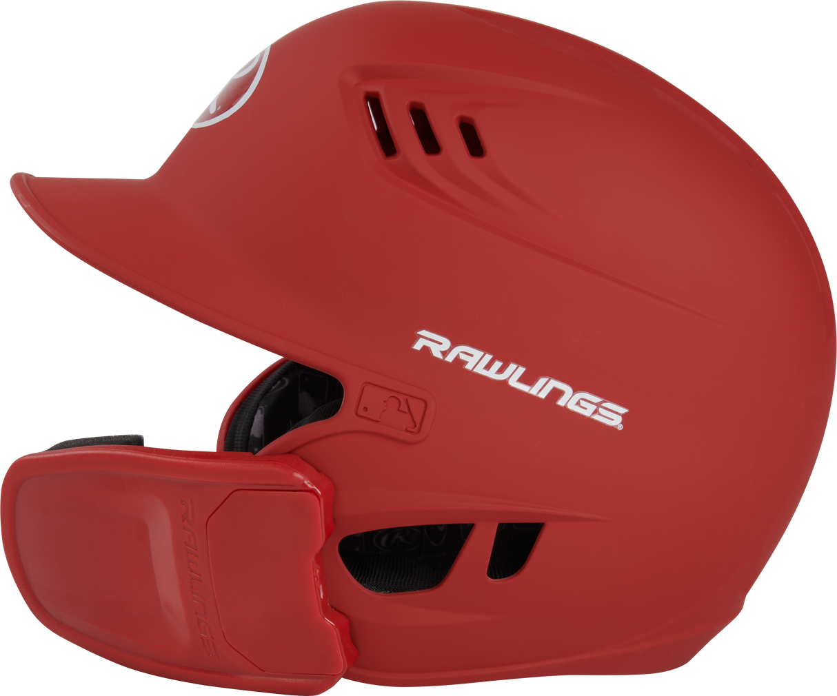 Rawlings R16 1-Tone Junior Baseball Helmet with Reversible Extension - Matte Rawlings