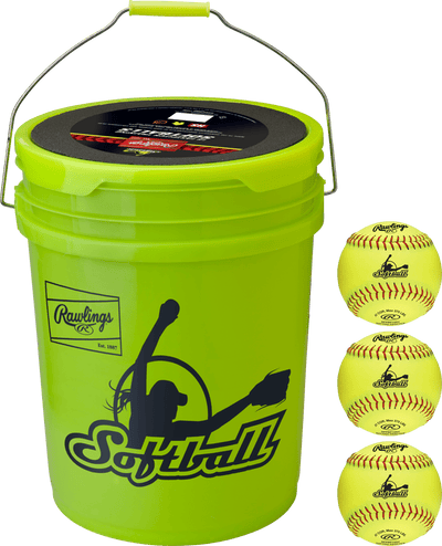 Rawlings 6 Gallon Collegiate / High School / Travel Practice Ball / Bucket Combo